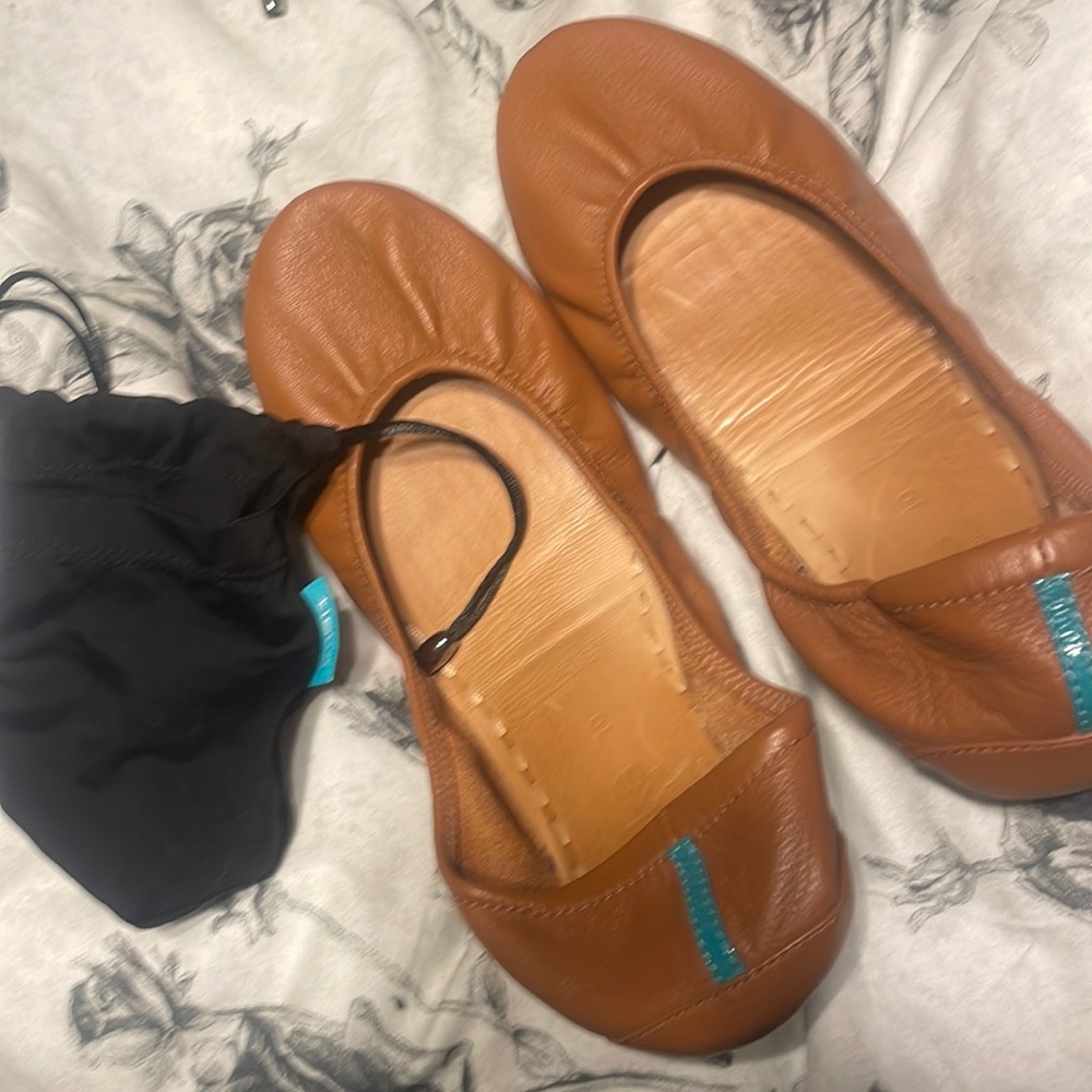 Tieks camel tan color flats